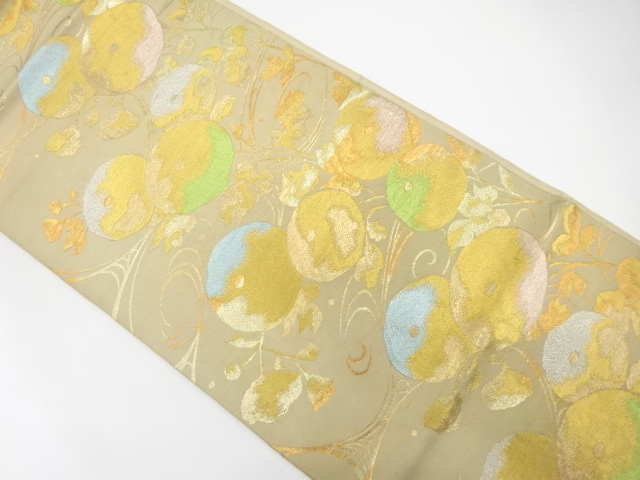 JAPANESE KIMONO / ANTIQUE FUKURO OBI / SILK / WOVEN STREAM